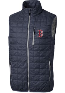 Cutter and Buck Boston Red Sox Mens Charcoal Rainier PrimaLoft Puffer Sleeveless Jacket