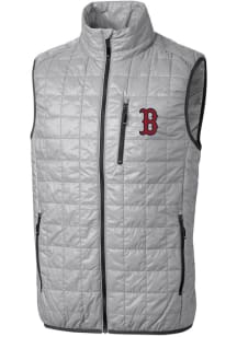 Cutter and Buck Boston Red Sox Mens Grey Rainier PrimaLoft Puffer Sleeveless Jacket