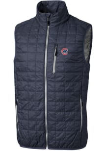 Cutter and Buck Chicago Cubs Mens Charcoal Rainier PrimaLoft Puffer Sleeveless Jacket