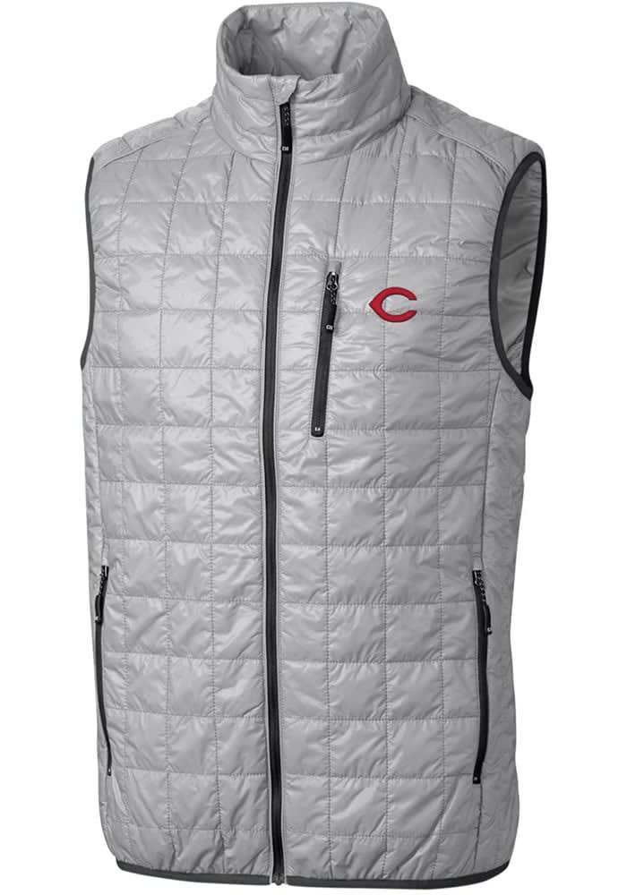 Cutter and Buck Cincinnati Reds Mens Rainier PrimaLoft Puffer Sleeveless Jacket