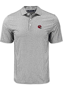 Cutter and Buck Kansas City Chiefs Mens Black Helmet Pike Diamond Dot Short Sleeve Polo