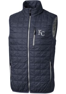 Cutter and Buck Kansas City Royals Mens Charcoal Rainier PrimaLoft Puffer Sleeveless Jacket