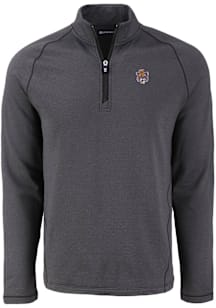 Cutter and Buck LSU Tigers Mens Black Vault Pehastin Long Sleeve Qtr Zip Pullover