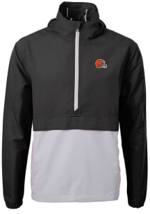 Cutter and Buck Cleveland Browns Mens Black Charter Eco Pullover Jackets