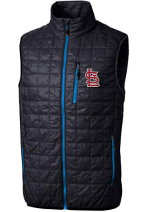 Cutter and Buck St Louis Cardinals Mens Navy Blue Rainier PrimaLoft Puffer Sleeveless Jacket