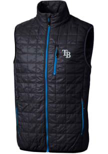 Cutter and Buck Tampa Bay Rays Mens Navy Blue Rainier PrimaLoft Puffer Sleeveless Jacket
