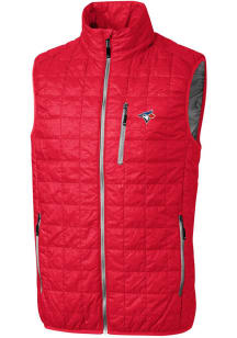 Cutter and Buck Toronto Blue Jays Mens Red Rainier PrimaLoft Puffer Sleeveless Jacket