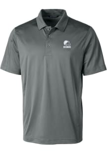 Cutter and Buck Cleveland Browns Mens Grey Mono Prospect Short Sleeve Polo