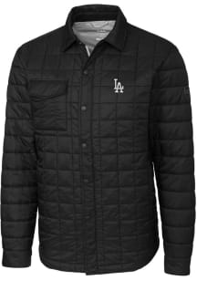 Cutter and Buck Los Angeles Dodgers Mens Black Rainier PrimaLoft Quilted Outerwear Lined Jacket