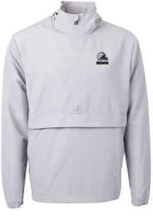 Cutter and Buck Cleveland Browns Mens Grey Mono Charter Eco Pullover Jackets