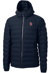Cutter and Buck St Louis Cardinals Mens Navy Blue Mission Ridge Repreve Puffer Filled Jacket