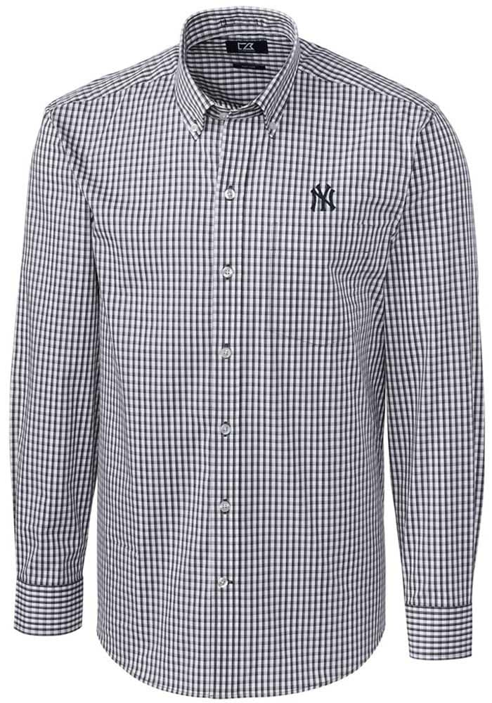 New York Yankees Cutter & Buck Short Sleeve Stretch Oxford