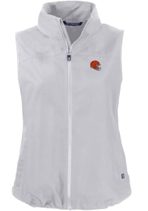 Cutter and Buck Cleveland Browns Womens Grey Helmet Charter Vest