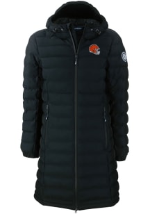 Cutter and Buck Cleveland Browns Womens  Helmet Mission Ridge Repreve Long Heavy Weight Jacket