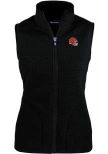 Cutter and Buck Cleveland Browns Womens  Helmet Cascade Sherpa Vest