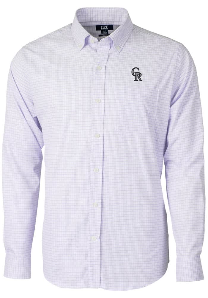 Colorado Rockies Cutter & Buck Advantage Tri-Blend Pique Mens Polo