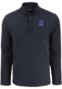 Cutter and Buck Duke Blue Devils Mens  Alumni Hunts Point Long Sleeve Qtr Zip Pullover