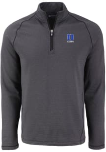 Cutter and Buck Duke Blue Devils Mens Black Alumni Pehastin Long Sleeve Qtr Zip Pullover