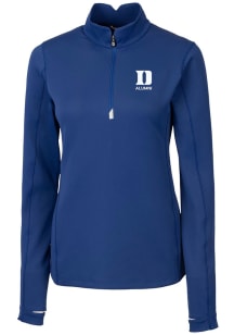 Cutter and Buck Duke Blue Devils Womens Blue Alumni Traverse Qtr Zip