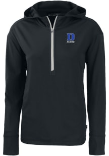 Cutter and Buck Duke Blue Devils Womens  Alumni Daybreak Hood Qtr Zip