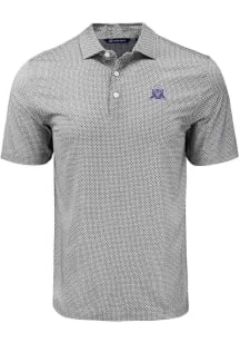 Northwestern Wildcats Black Cutter and Buck Vault Pike Diamond Dot Big and Tall Polo