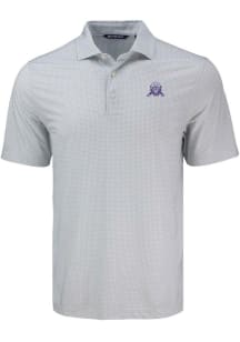 Northwestern Wildcats Grey Cutter and Buck Vault Pike Diamond Dot Big and Tall Polo