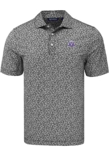 Northwestern Wildcats Black Cutter and Buck Vault Pike Flora Big and Tall Polo