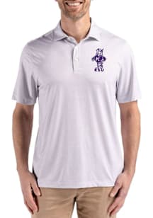 Cutter and Buck K-State Wildcats Grey Vintage Pike Diamond Dot Big and Tall Polo