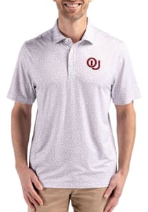Cutter and Buck Oklahoma Sooners Grey Vintage Pike Flora Big and Tall Polo