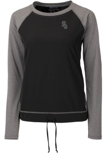 Cutter and Buck Chicago White Sox Womens Black Response Lightweight Long Sleeve Pullover