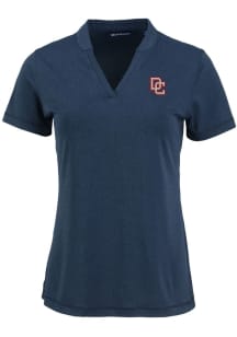 Cutter and Buck Washington Nationals Womens Navy Blue Cooperstown Forge Short Sleeve T-Shirt