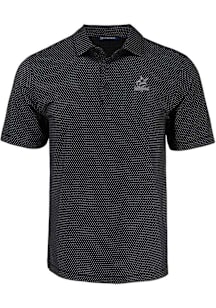 Cutter and Buck Miami Marlins Black Mono Shadow Check Big and Tall Polo