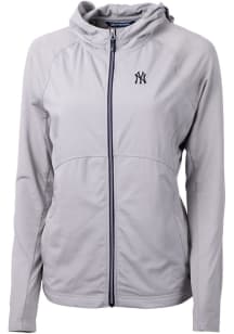 Cutter and Buck New York Yankees Womens Grey Adapt Eco Light Weight Jacket