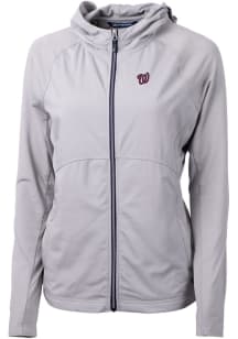 Cutter and Buck Washington Nationals Womens Grey Adapt Eco Light Weight Jacket