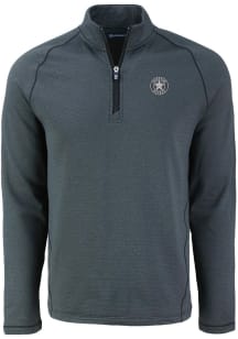 Cutter and Buck Houston Astros Mens Black Mono Pehastin Long Sleeve Qtr Zip Pullover