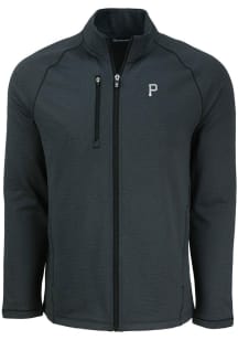 Cutter and Buck Pittsburgh Pirates Mens Black Mono Pehastin Light Weight Jacket