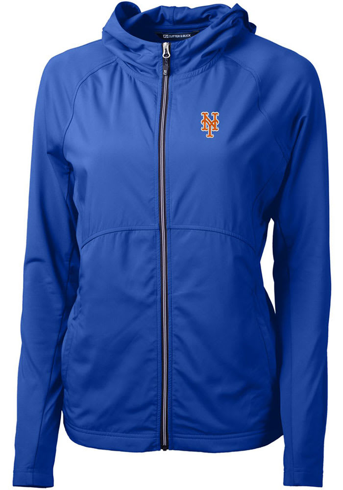 Cutter and Buck New York Mets Womens Blue Adapt Eco Long Sleeve Full Zip Jacket
