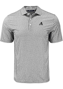 Cutter and Buck Arizona Diamondbacks Mens Black Mono Pike Diamond Dot Short Sleeve Polo