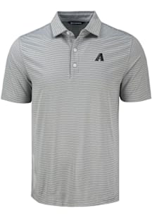 Cutter and Buck Arizona Diamondbacks Mens Grey Mono Forge Eco Fine Line Short Sleeve Polo