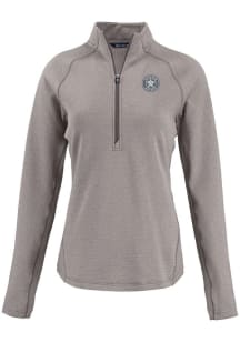 Cutter and Buck Houston Astros Womens Grey Mono Pehastin Qtr Zip