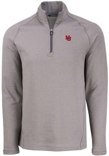 Mens Nebraska Cornhuskers Grey Cutter and Buck Vault Pehastin Qtr Zip Pullover