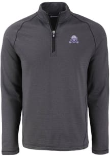 Cutter and Buck Northwestern Wildcats Mens Black Vault Pehastin Long Sleeve Qtr Zip Pullover