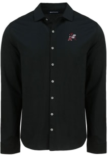 Cutter and Buck Arkansas Razorbacks Mens Black Vault Advantage Soft Pique Long Sleeve Dress Shirt