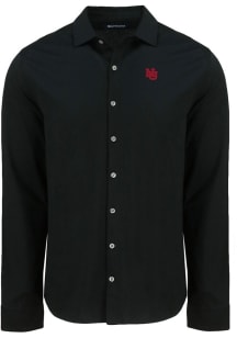 Mens Nebraska Cornhuskers  Cutter and Buck Vault Advantage Soft Pique Long Sleeve Dress Shirt