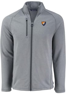 Mens Illinois Fighting Illini Grey Cutter and Buck Vault Pehastin Light Weight Jacket