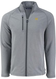 Mens Michigan Wolverines Grey Cutter and Buck Vault Pehastin Light Weight Jacket