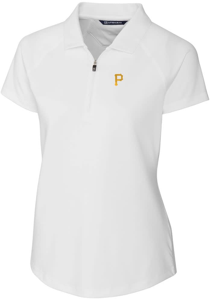 Antigua Pittsburgh Pirates White Compass Polo