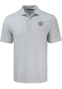 Cutter and Buck Notre Dame Fighting Irish Mens Grey Champion Pike Diamond Dot Short Sleeve Polo