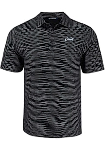 Cutter and Buck UCF Knights Mens Black Citronaut Pike Shadow Check Short Sleeve Polo
