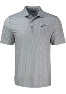 Cutter and Buck UCF Knights Mens Grey Citronaut Pike Shadow Check Short Sleeve Polo